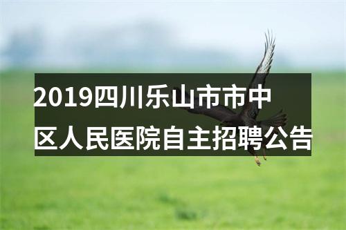 2019四川乐山市市中区人民医院自主招聘公告 图片